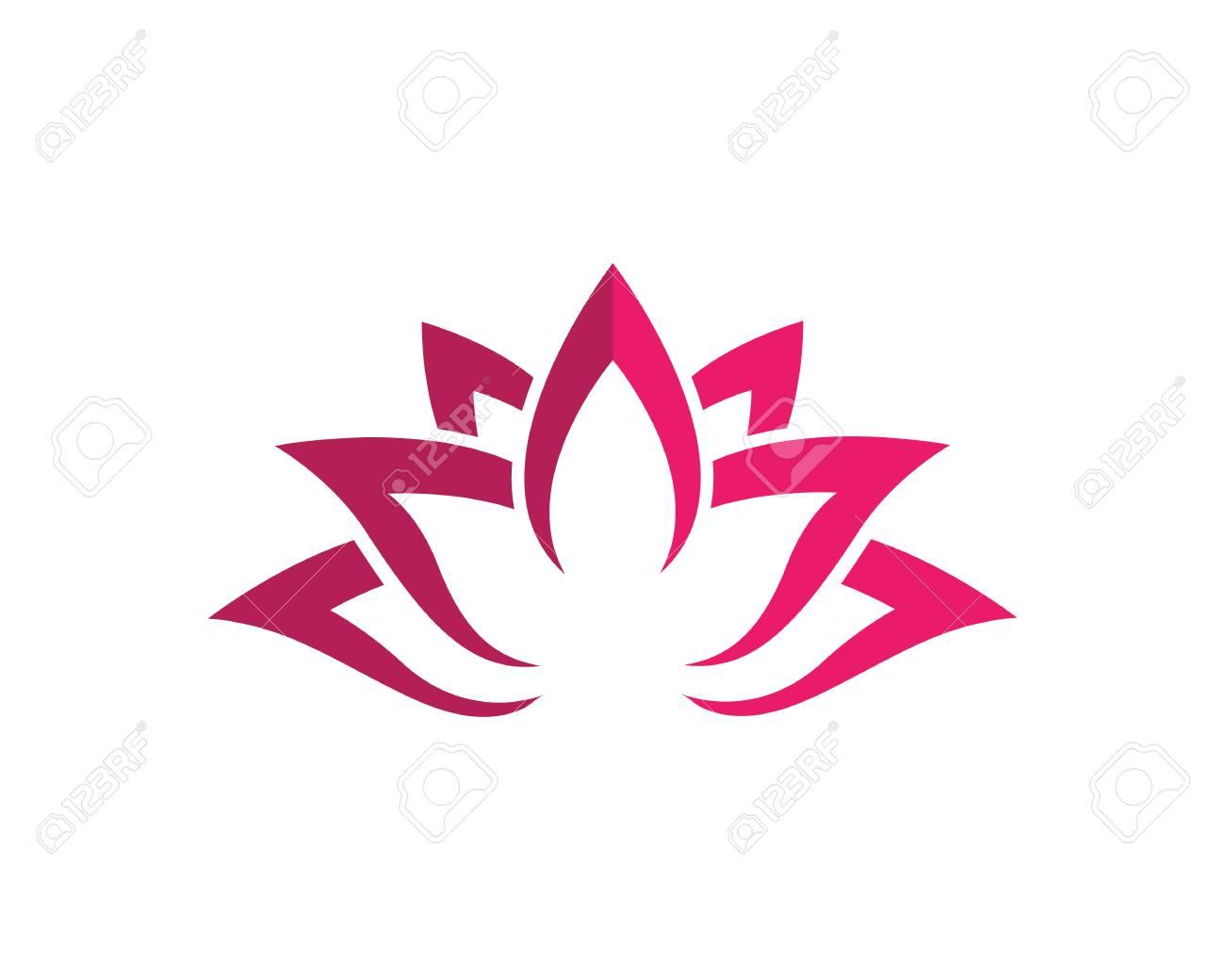 92835410 conception stylisee de lotus fleur symbole modele vector illustration